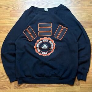 Vtg 80s Oklahoma State University Crewneck Sweatshirt Men XL Artex USA Black OSU